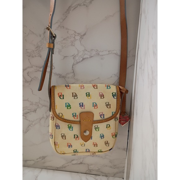 Dooney & Bourke Handbags - DOONEY & BOURKE Cream Mini Flap Crossbody Handbag -EUC